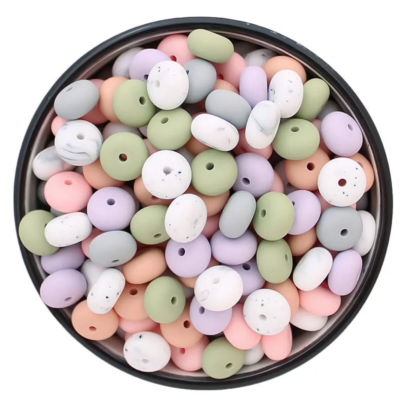 Wholesale 100PCS Candy Color Silicone Beads