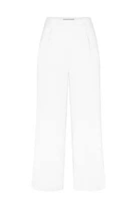 Wide Leg Pant in Stretch Twill